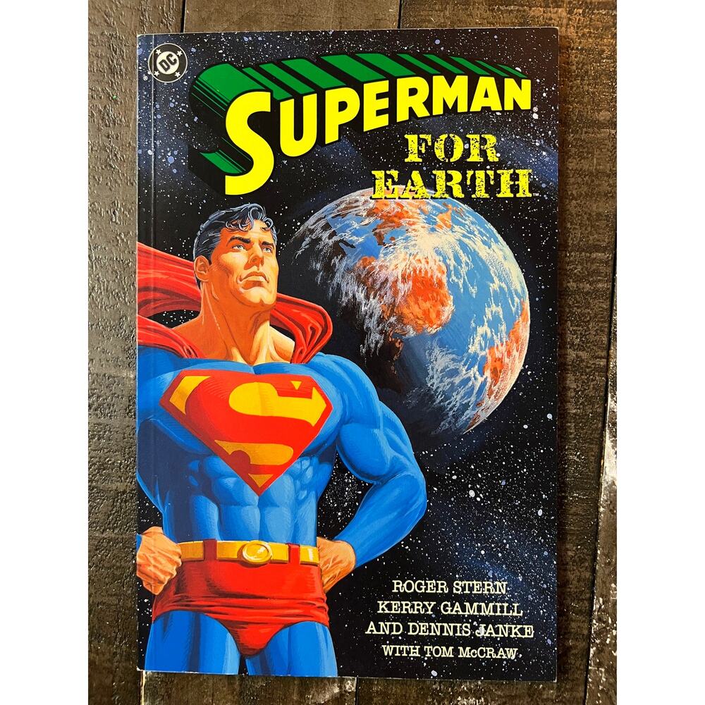 VINTAGE 1991 DC "SUPERMAN FOR EARTH" graphic novel - M - Unopened
